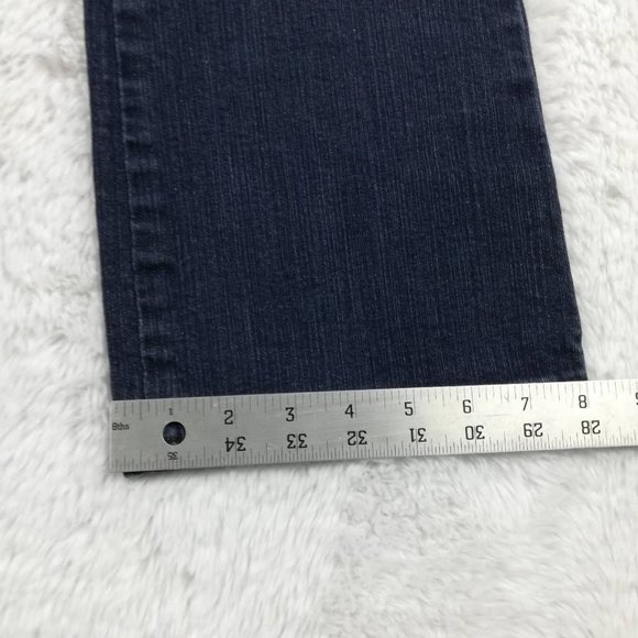 Nine West Womens Jeans Vintage Boho Boot Cut Blue Pockets Dark Wash Mid Rise 4 - Picture 4 of 10